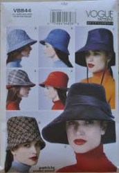 8844 4 VOGUE LINED CONTRAST OR NOT BUCKET HATS PATTERN XS-LG